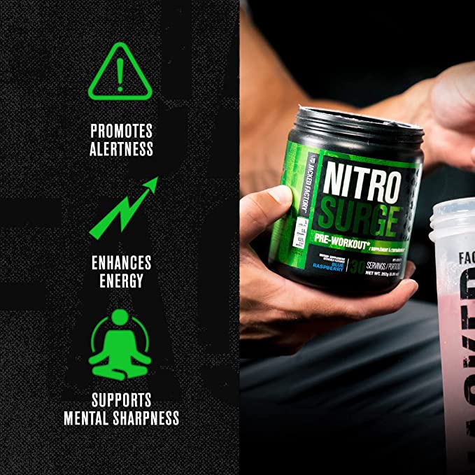 Load image into Gallery viewer, Jacked Factory NitroSurge Pre Workout 30 Servings (Cherry Limeade)