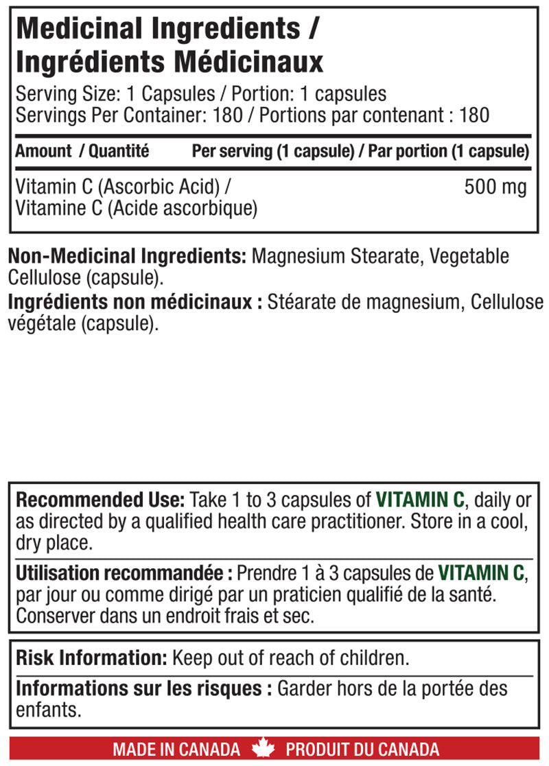 Load image into Gallery viewer, Alora Naturals Vitamin C 500mg (180 Caps)