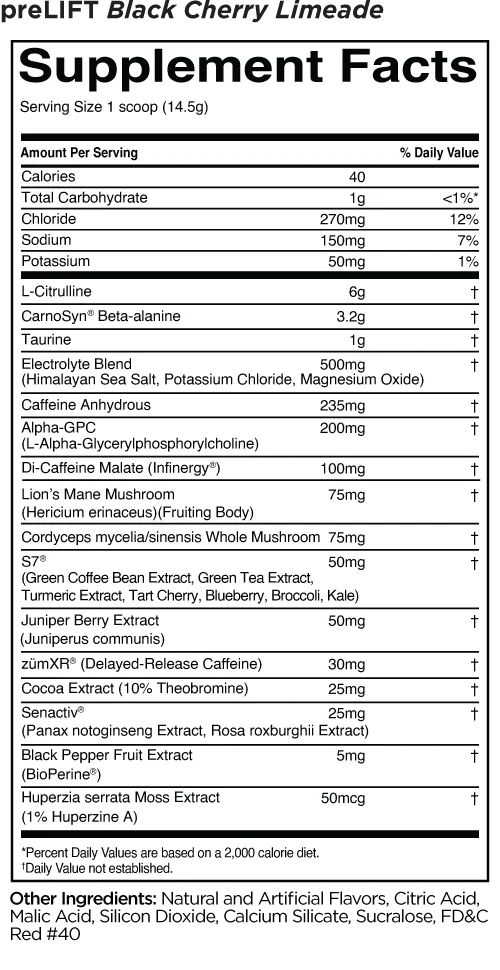 Rule1 PreLIFT (Black Cherry Limeade)