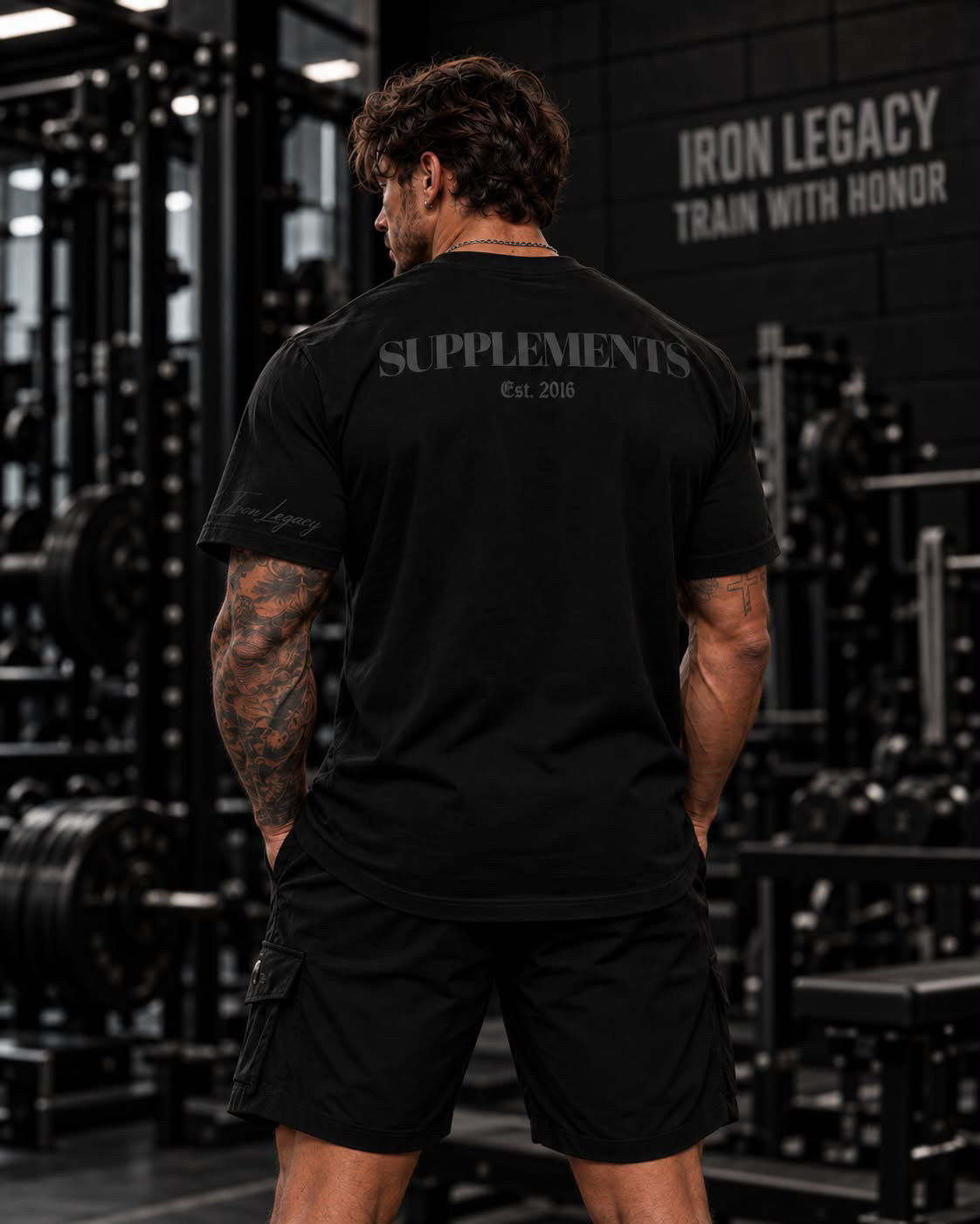 Iron Legacy x FCS Oversive T-Shirts (Black on Black)