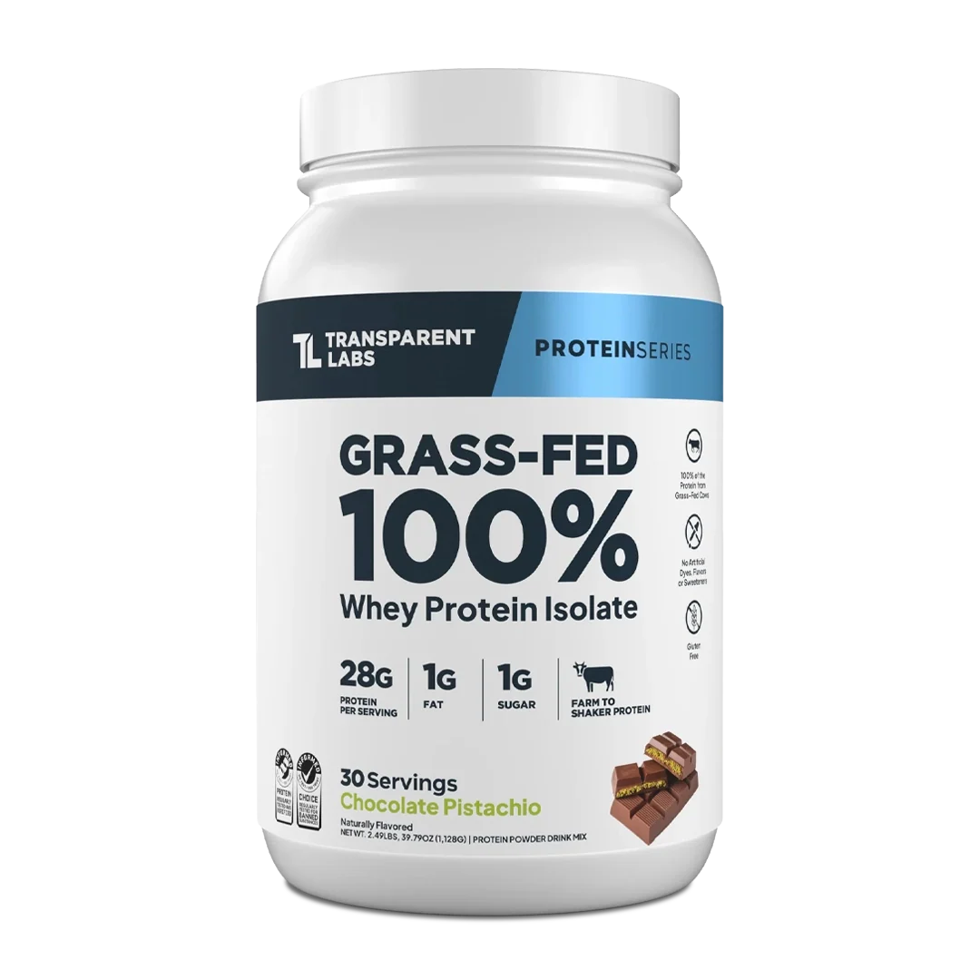 Transparent Labs 100% Grass-Fed Whey Protein Isolate 2lbs (Chocolate Pistachio)