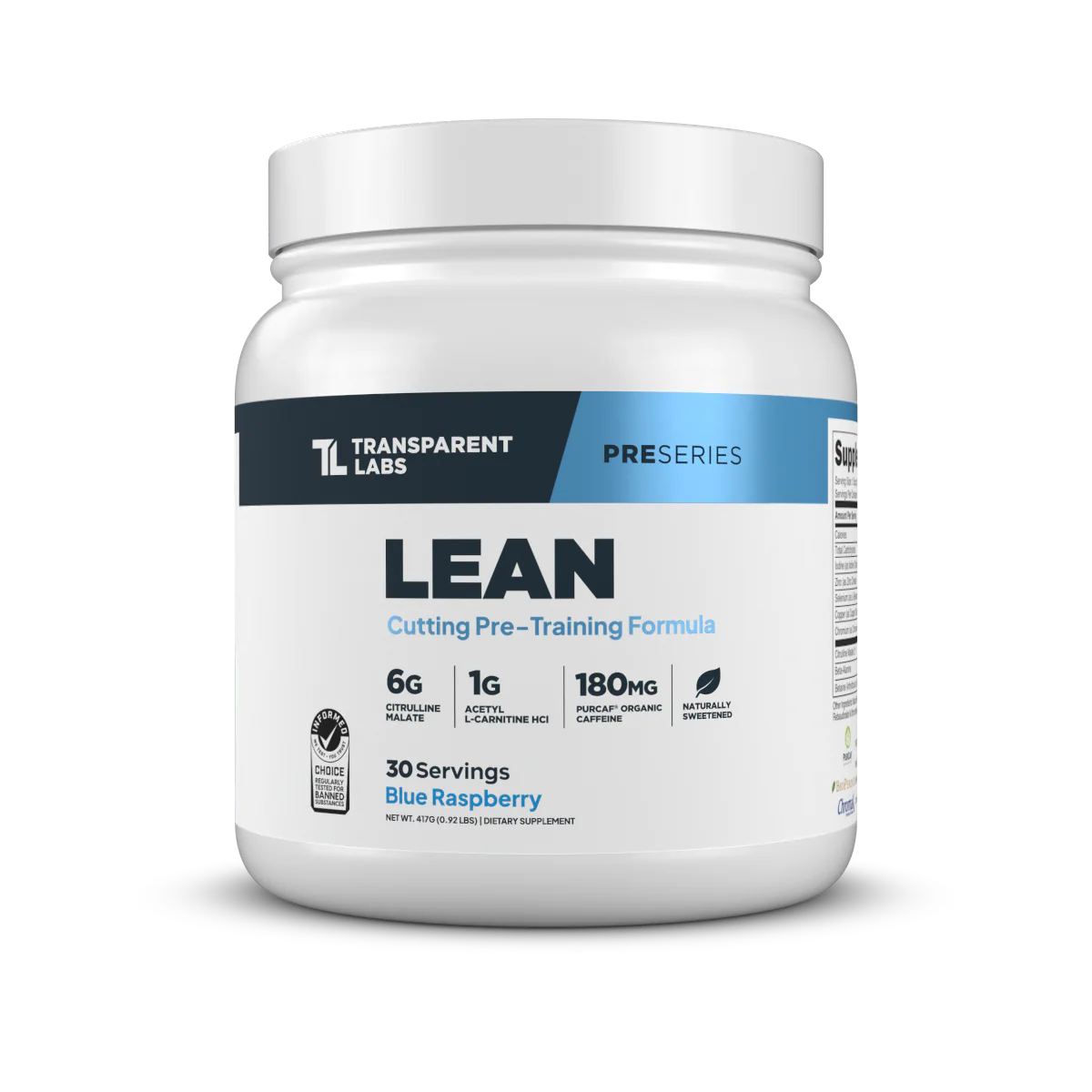 Transparent Labs Lean Pre-Workout (Blue Raspberry)
