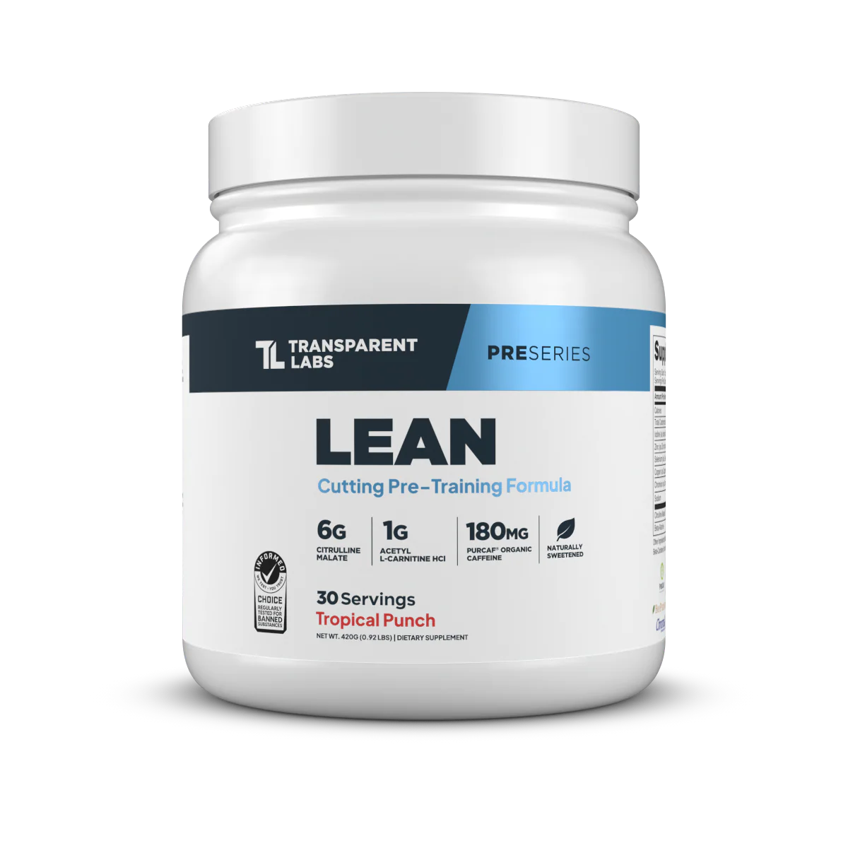 Transparent Labs Lean Pre-Workout (Tropical Punch)