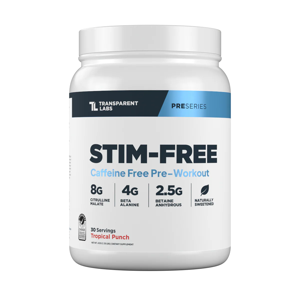 Transparent Labs Stim-Free Pre-Workout (Tropical Punch)