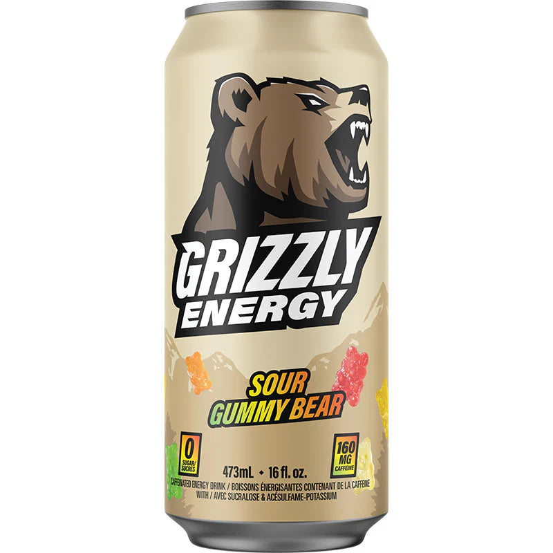 Grizzly Energy Drinks (Sour Gummy Bear)