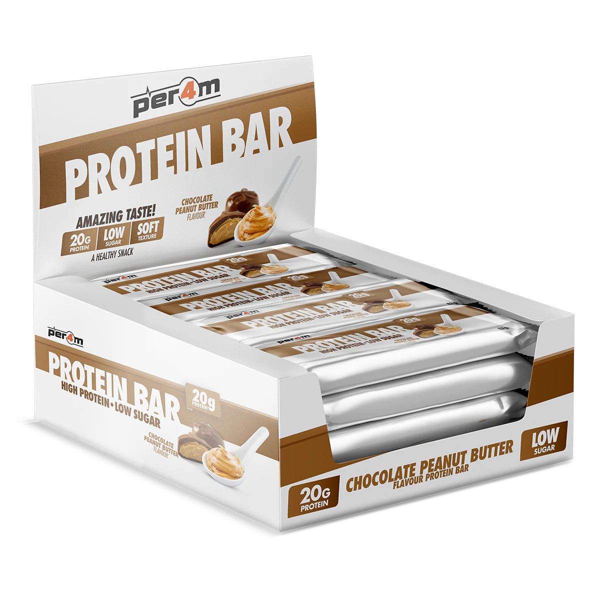 Box of Per4m Nutrition Protein Bars (Chocolate Peanut Butter)