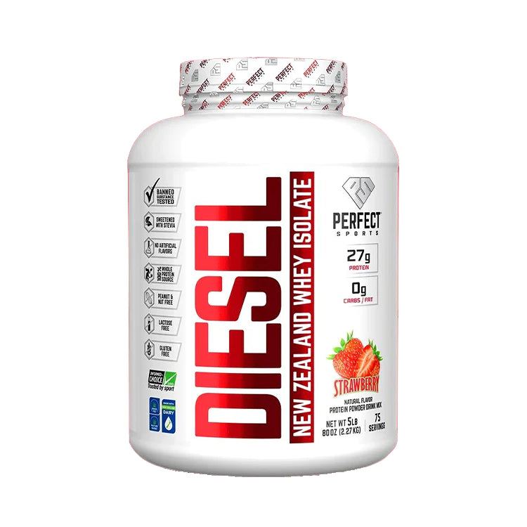 Load image into Gallery viewer, Perfect Sports DIESEL New Zealand Whey Protein Isolate 5lbs (Strawberry)