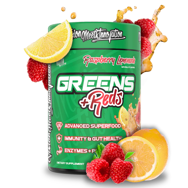 Load image into Gallery viewer, VMI All Natural Greens + Reds Superfoods 30 Servings (Raspberry Lemonade)