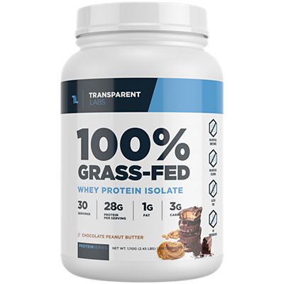 Transparent Labs 100% Grass-Fed Whey Protein Isolate 4lbs (Chocolate Peanut Butter)