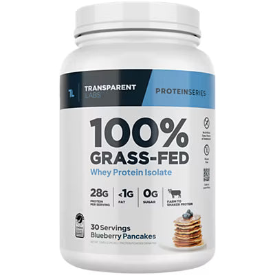 Transparent Labs 100% Grass-Feed Whey Protein Isolate 2lbs (Blueberry Pancakes)