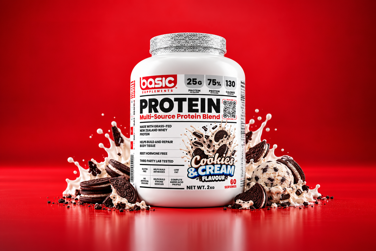 Basic Supplements New-Zealand Multi-Source Protein Blend (Cookie & Cream)
