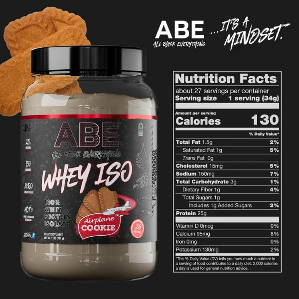 ABE Whey Iso Protein 2lbs (Airplane Cookie)