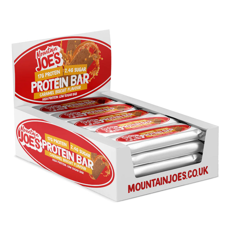Load image into Gallery viewer, Box of Mountain Joe&#39;s Protein Bar (Caramel Biscuit)
