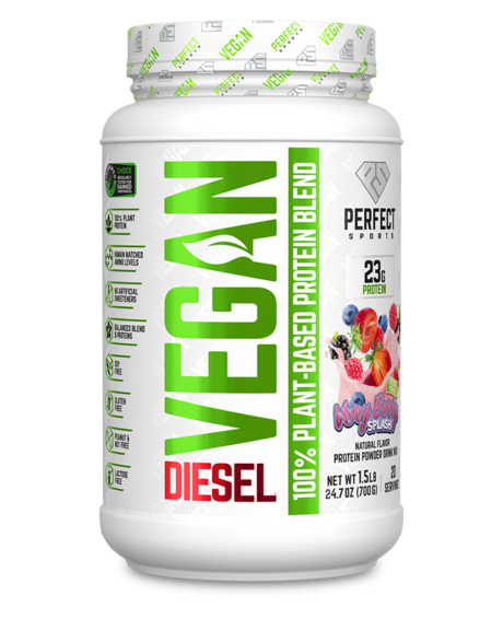 Perfect Sports DIESEL Vegan 100% Plant-Based Protein 1.5lbs  (Very Berry Splash)