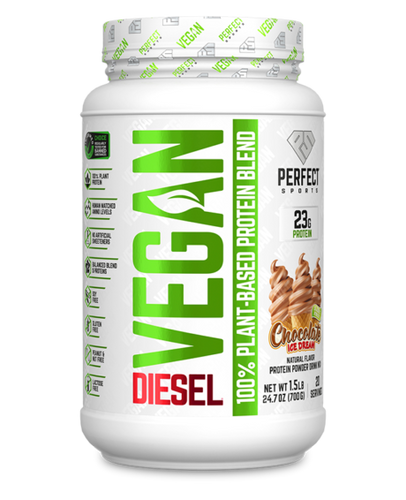 Perfect Sports DIESEL Vegan 100% Plant-Based Protein 1.5lbs (Chocolate Ice Dream)