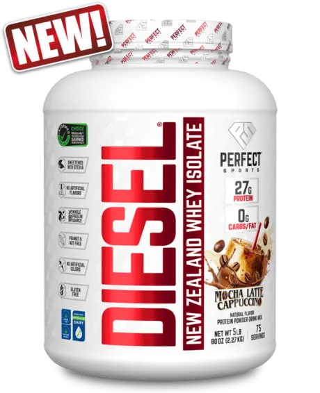 Load image into Gallery viewer, Perfect Sports DIESEL New Zealand Whey Protein Isolate 5lbs (Mocha Latte Cappuccino)
