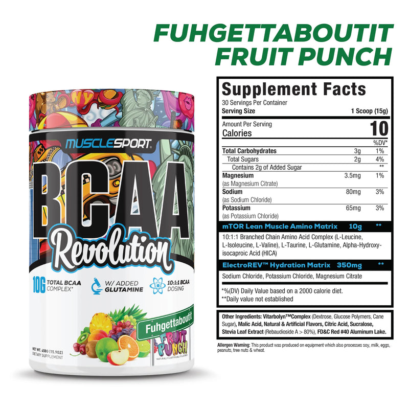 Load image into Gallery viewer, Muscle Sport BCAA Revolution (Fruit Punch)
