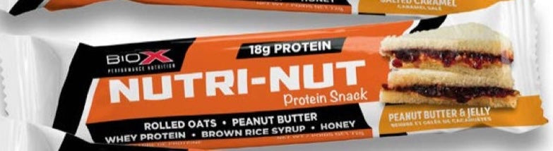 Box of BioX Nutri-Nut Bars (Peanut Butter & Jelly)