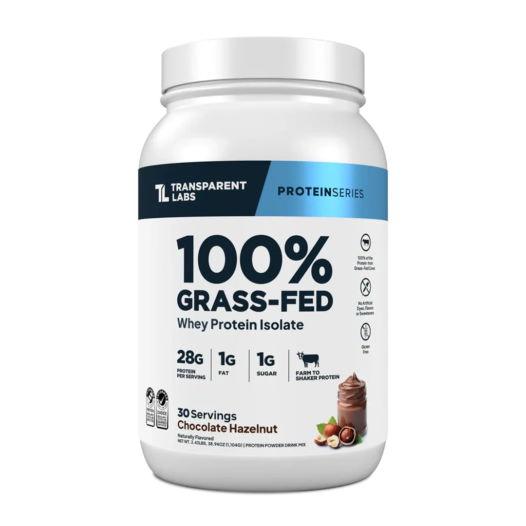 Transparent Labs 100% Grass-Fed Whey Protein Isolate 2lbs (Chocolate Hazelnut)