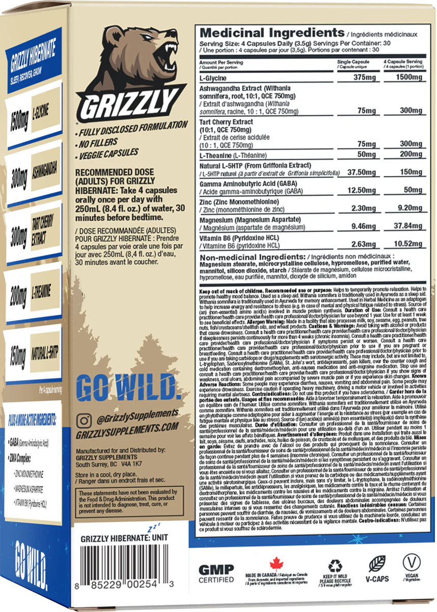 Grizzly Supplements Hibernate (30 Servings)
