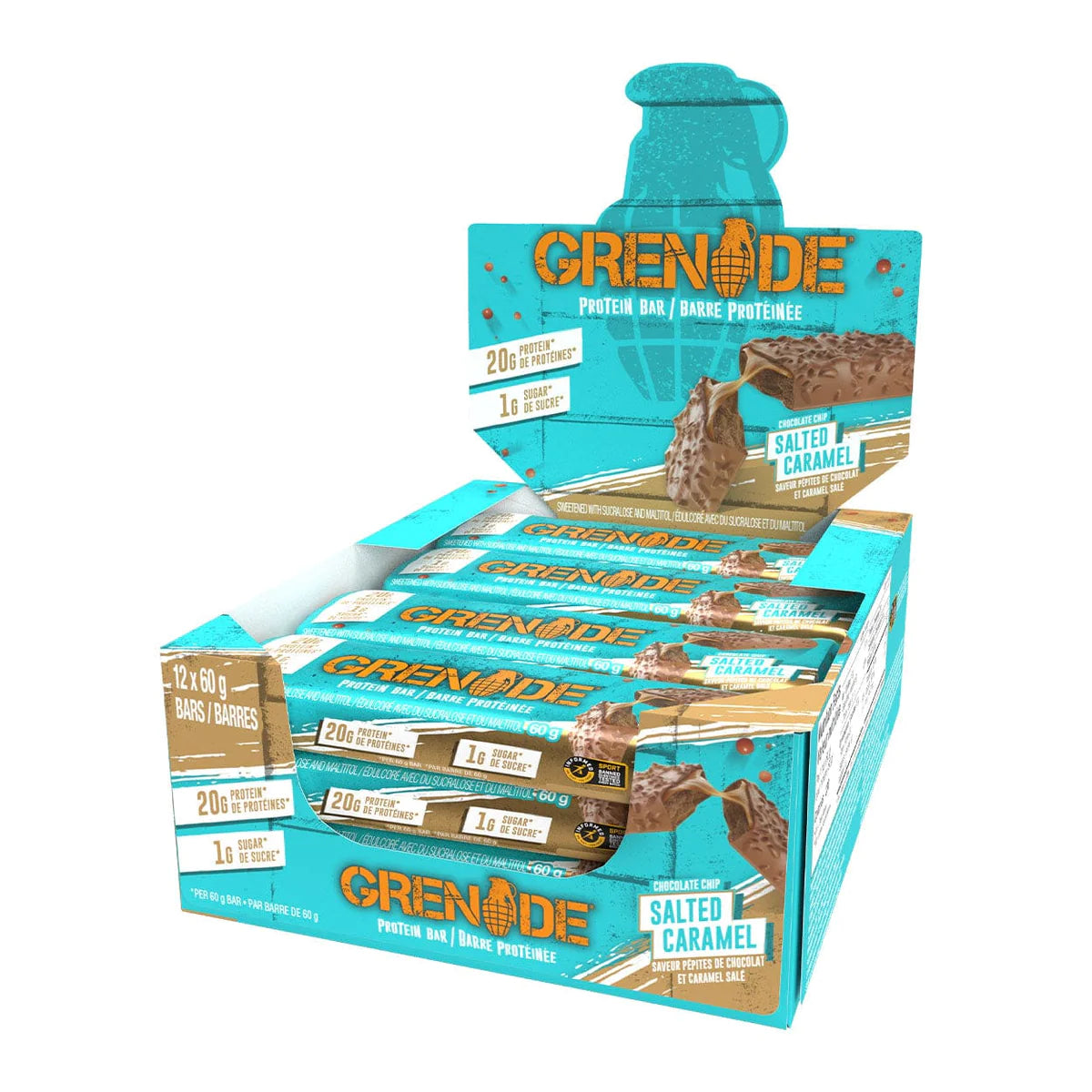 Box of Grenade Carb Killa Protein Bar (Salted Caramel)