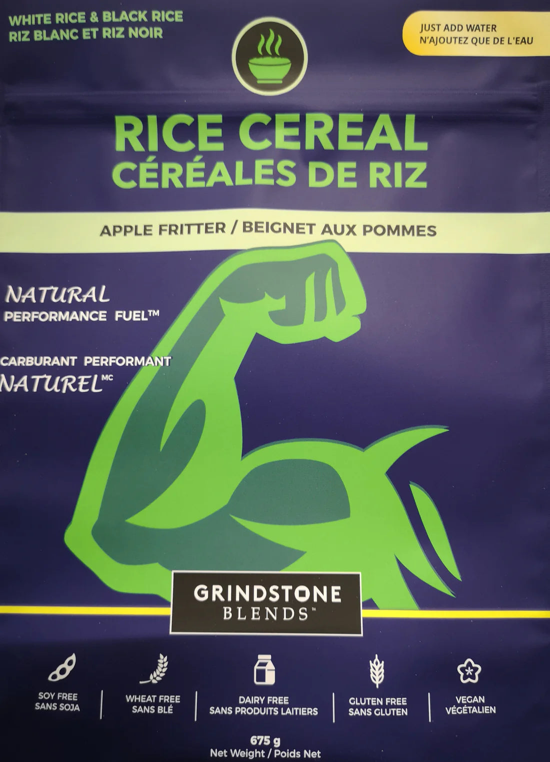 Grindstone Blends Hot Cereal (Blended Black & White Rice Apple Fritter)