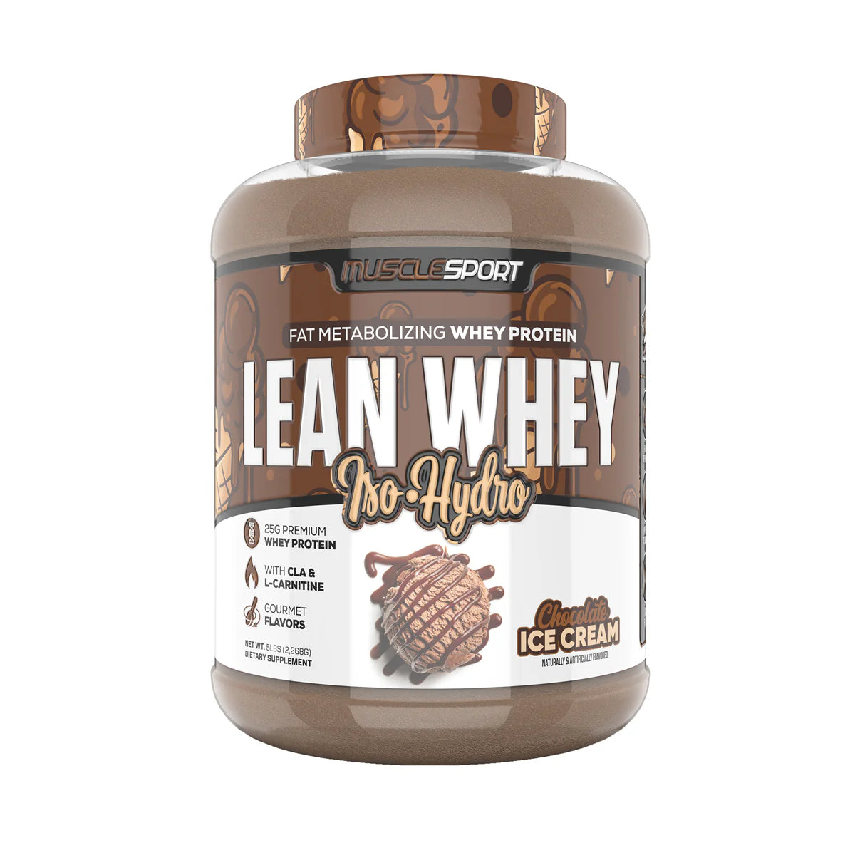 Muscle Sport Lean Whey Iso-Hydro 5lbs (Chocolate Ice Cream)