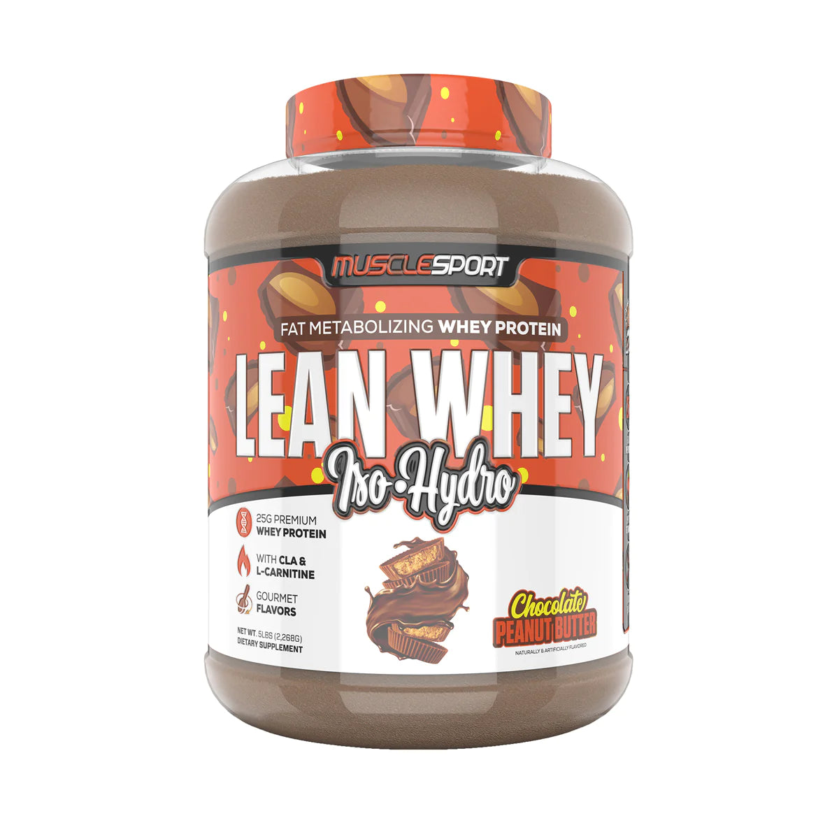 Muscle Sport Lean Whey Iso-Hydro 5lbs (Chocolate Peanut Butter)