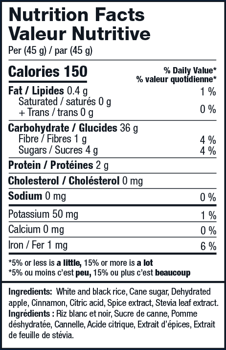 Grindstone Blends Hot Cereal (Blended Black & White Rice Apple Fritter)