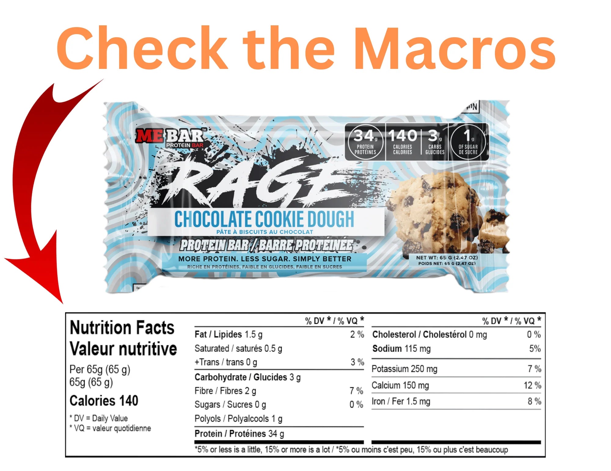 Me Bar Rage (Chocolate Cookie Dough)
