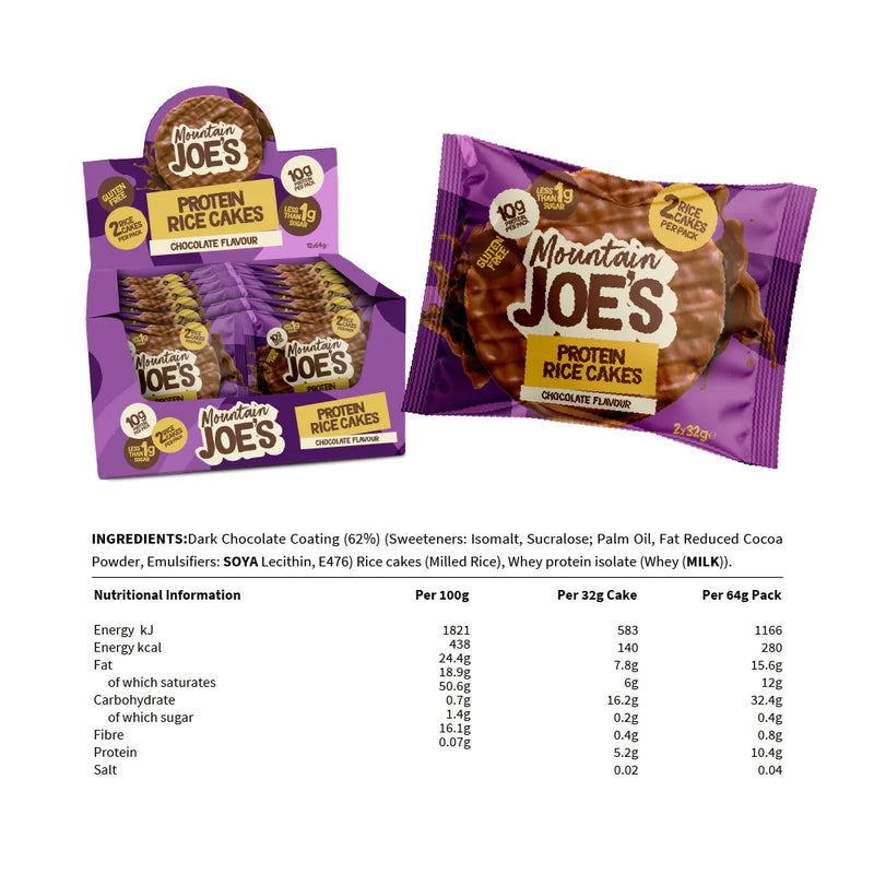 Load image into Gallery viewer, Mountain Joe&#39;s Protein Rice Cakes (Chocolate)
