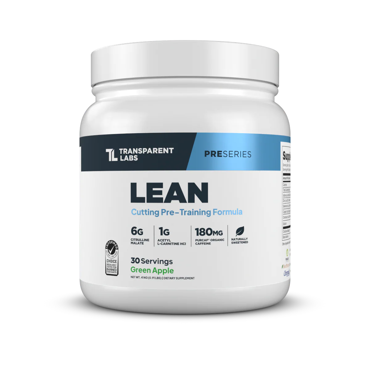 Transparent Labs Lean Pre-Workout (Green Apple)