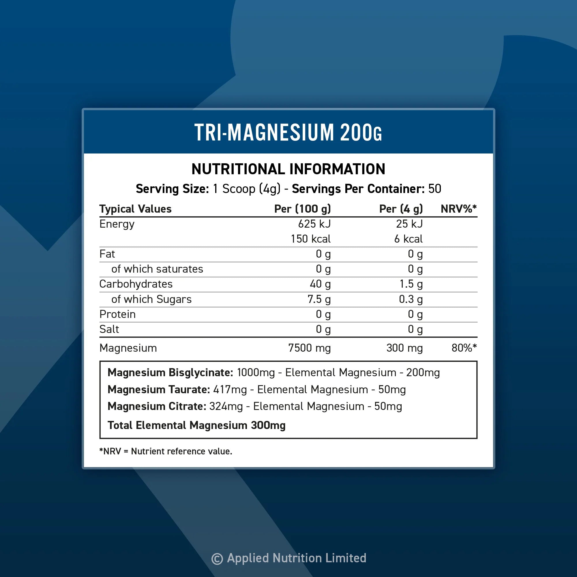 Applied Nutrition Tri-Magnesium (Blue Raspberry)