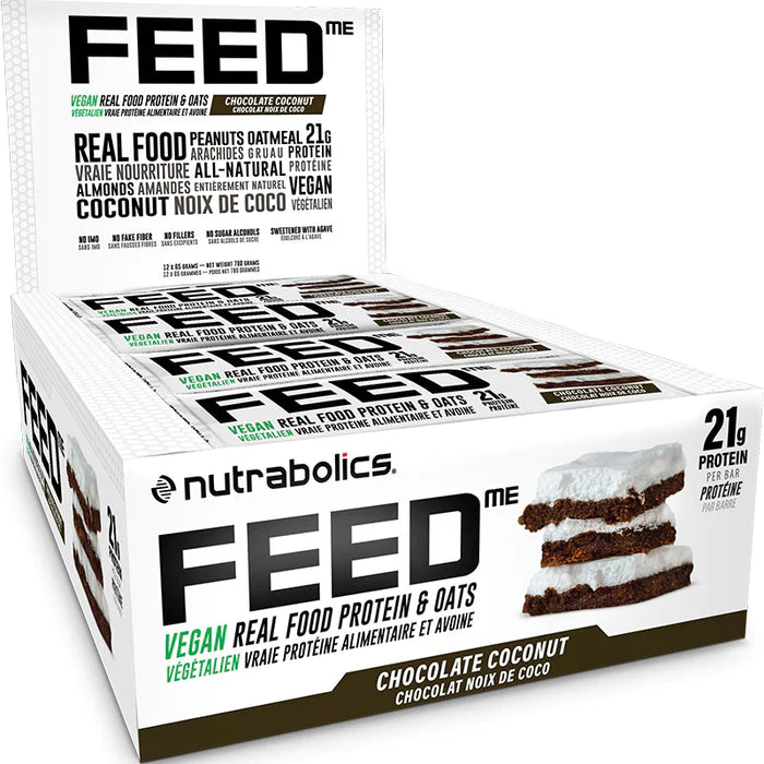 Load image into Gallery viewer, Box of Feed Vegan Bar Nutrabolics (Chocolate Coconut)
