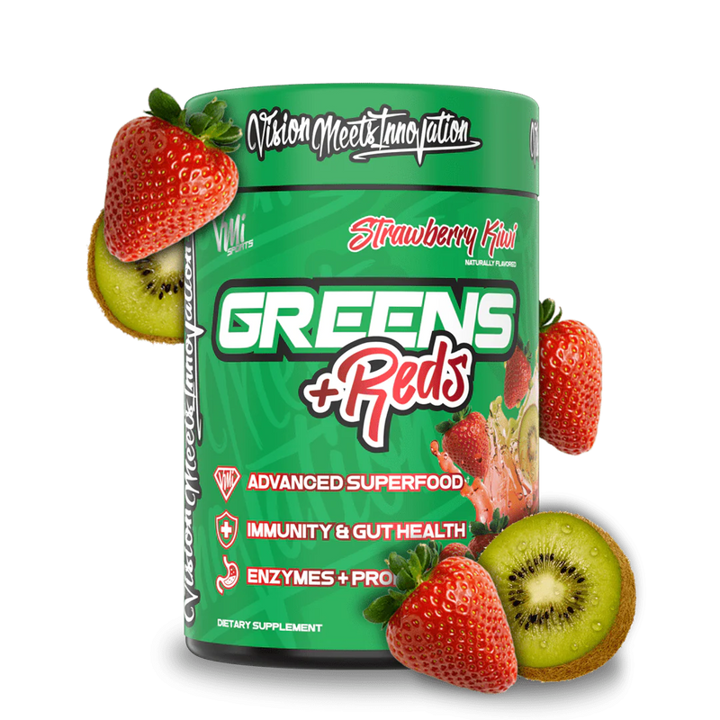 Load image into Gallery viewer, VMI All Natural Greens + Reds Superfoods 30 Servings (Strawberry Kiwi)
