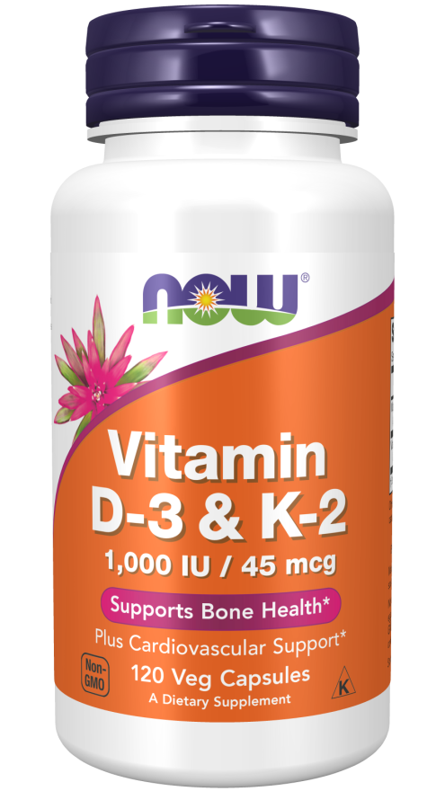 NOW Vitamin D3-K2 (120 Caps)