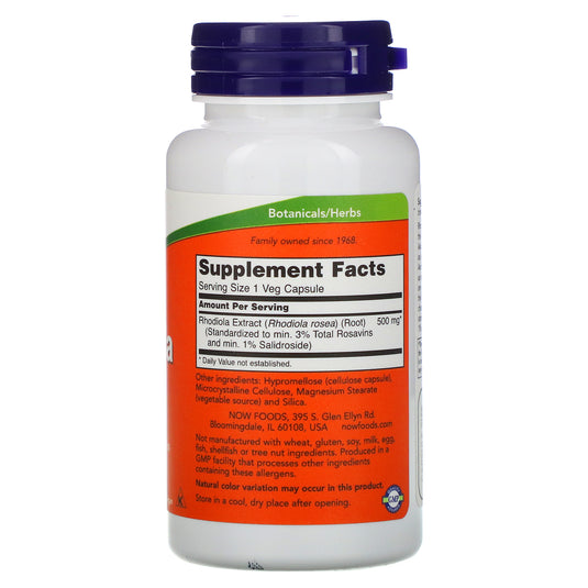NOW Rhodiola 500mg (60 Caps)
