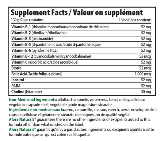 Alora Naturals Super B Complex 447mg (90 Caps)
