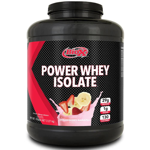 BioX Power Whey Isolate Protein 2.27kg (Strawberry Banana)