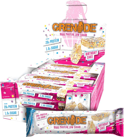 Box of Grenade Carb Killa Protein Bar (Birthday Cake)