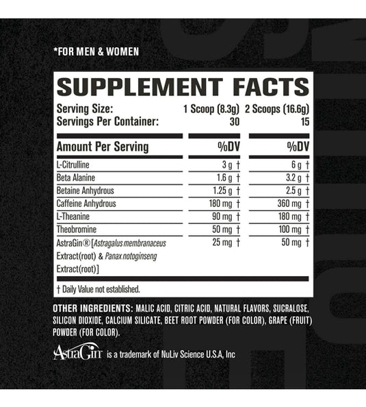 Jacked Factory NitroSurge Pre Workout 30 Servings (Blue Raspberry)