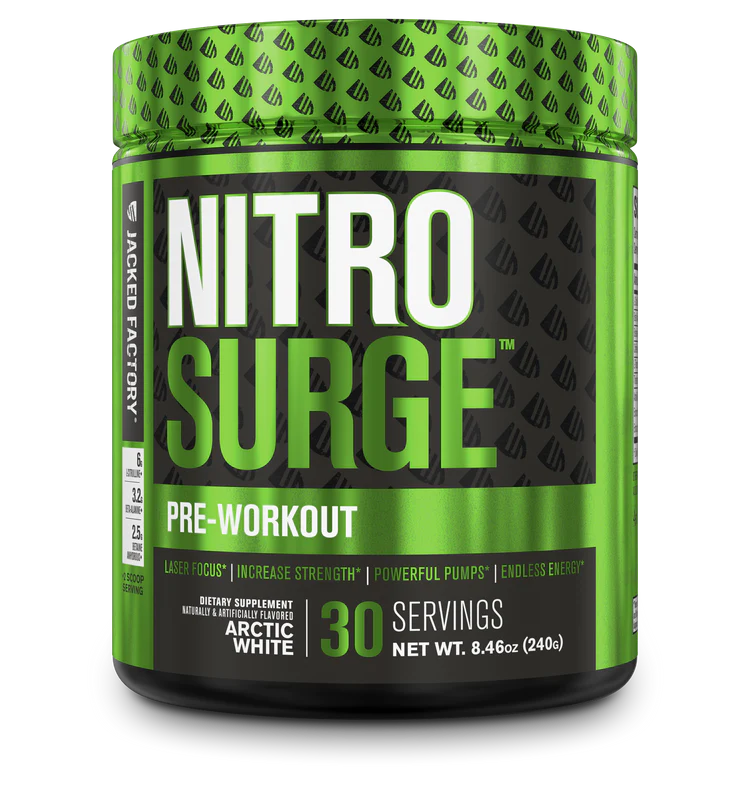 Jacked Factory NitroSurge Pre Workout 30 Servings (Arctic White)
