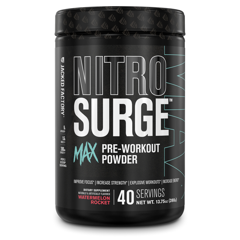 Load image into Gallery viewer, Jacked Factory NitroSurge MAX Pre Workout 40 Servings (Watermelon Rocket)
