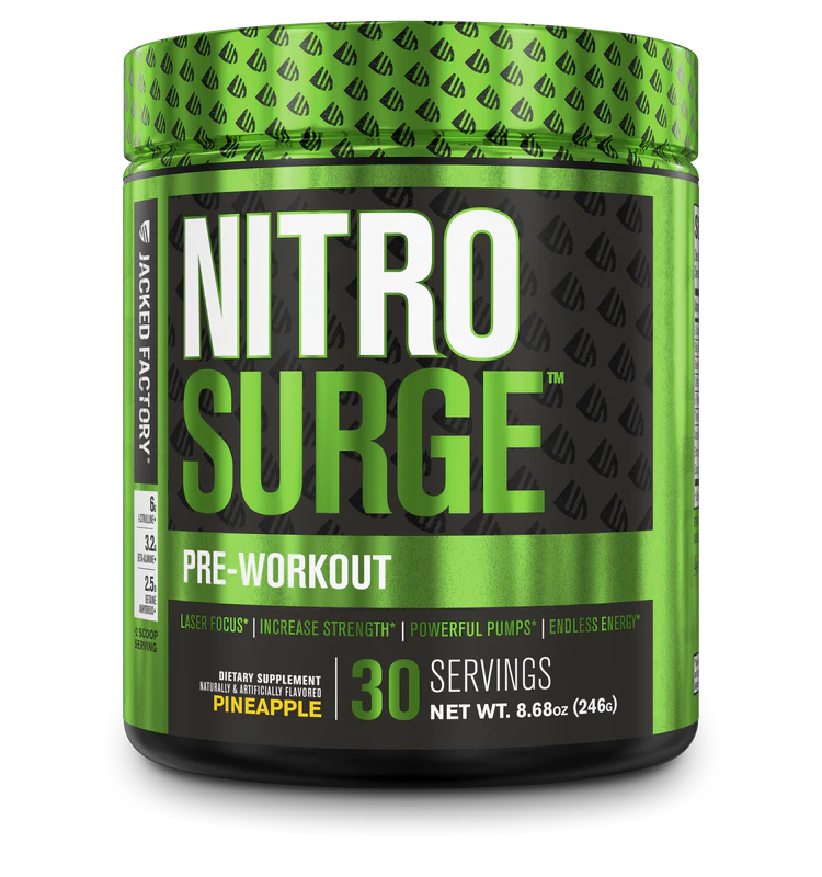 Load image into Gallery viewer, Jacked Factory NitroSurge Pre Workout 30 Servings (Pineapple)
