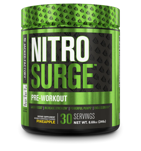 Jacked Factory NitroSurge Pre Workout 30 Servings (Pineapple)