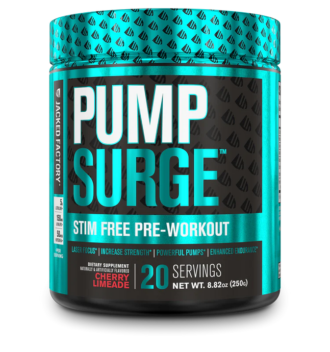 Jacked Factory PumpSurge Pre Workout 20 Servings (Cherry Limeade)