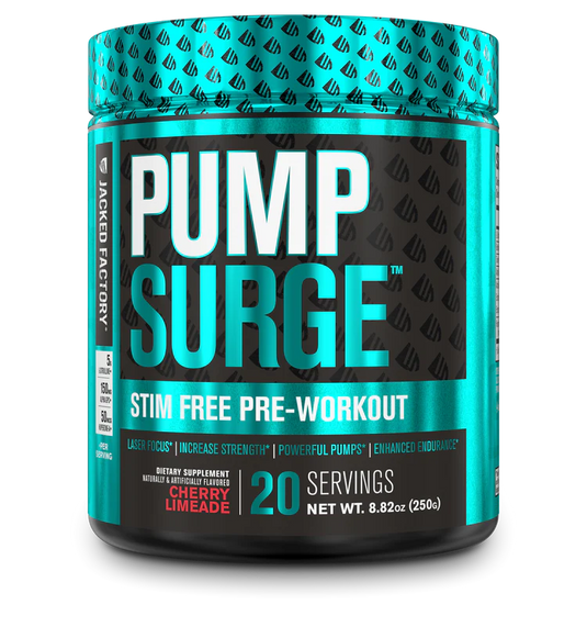 Jacked Factory PumpSurge Pre Workout 20 Servings (Cherry Limeade)