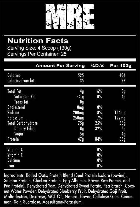 Redcon1 MRE 7.15lbs 25 Servings (Oatmeal Chocolate Chip)