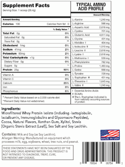 Osmo Pharma Isolean 94 5lbs 79 Servings (Cacao Pure)