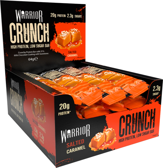 Box of Warrior Crunch Protein Bar (Salted Caramel)